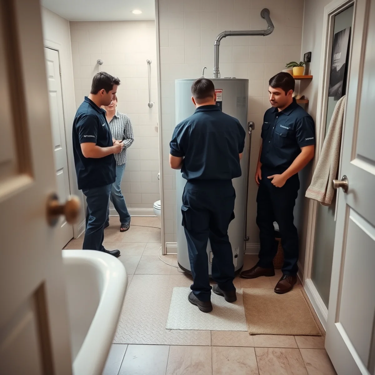 A too-small water heater struggling to supply hot water for a busy household