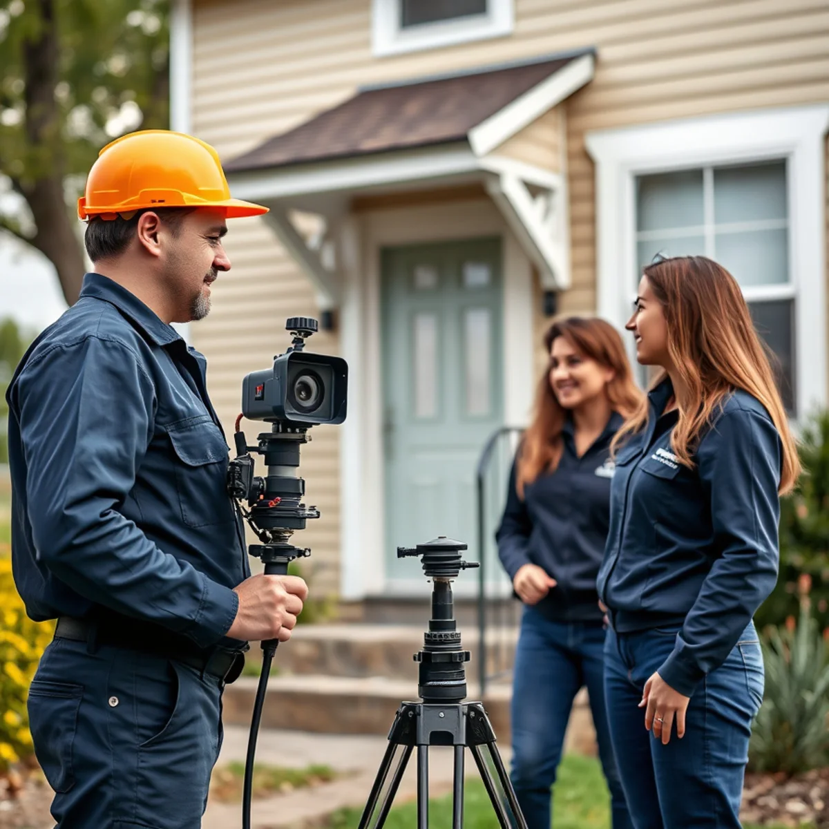 Sewer camera inspection of a buried lateral before a Herkimer County home purchase