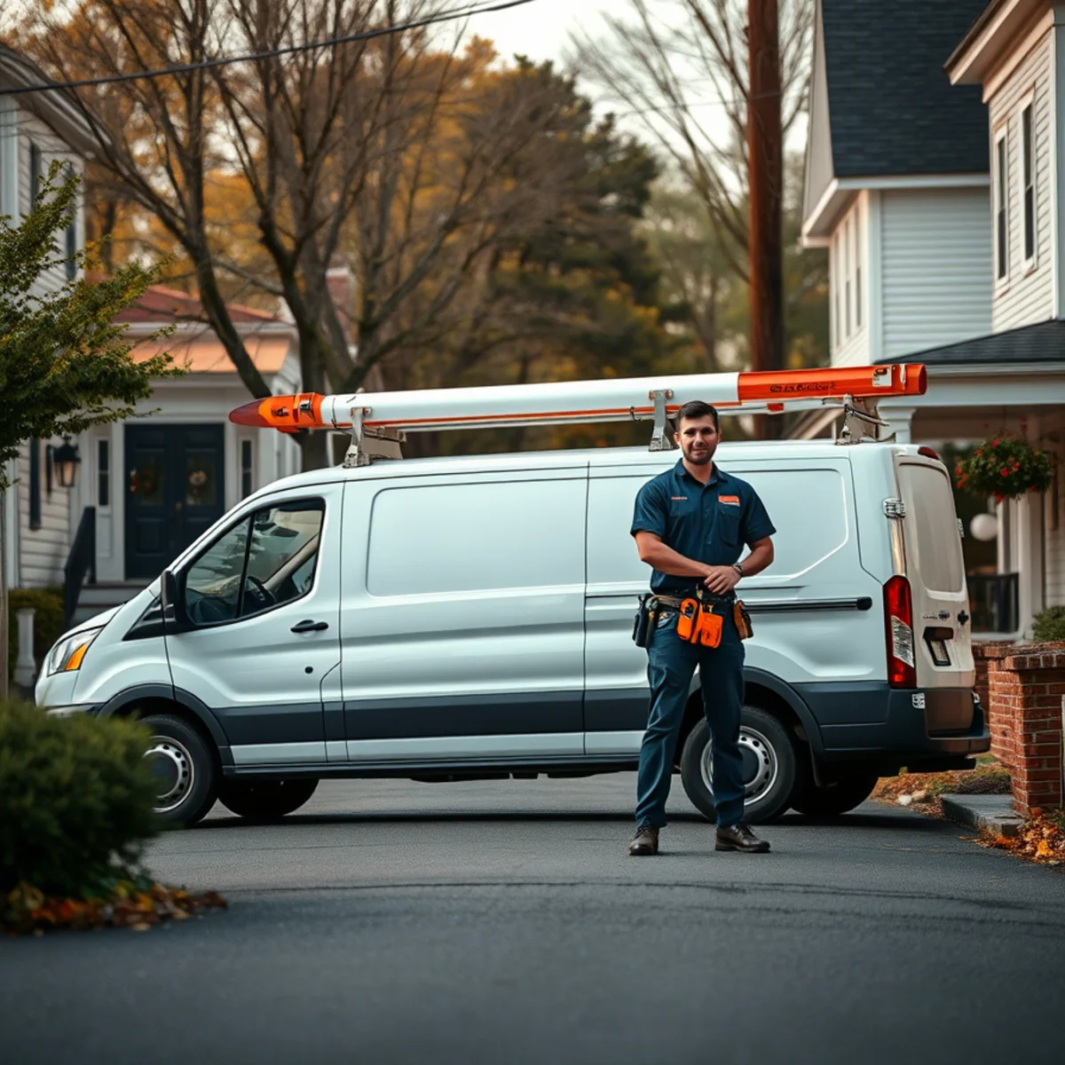 Roto Drains plumber at a village home in Clinton, NY