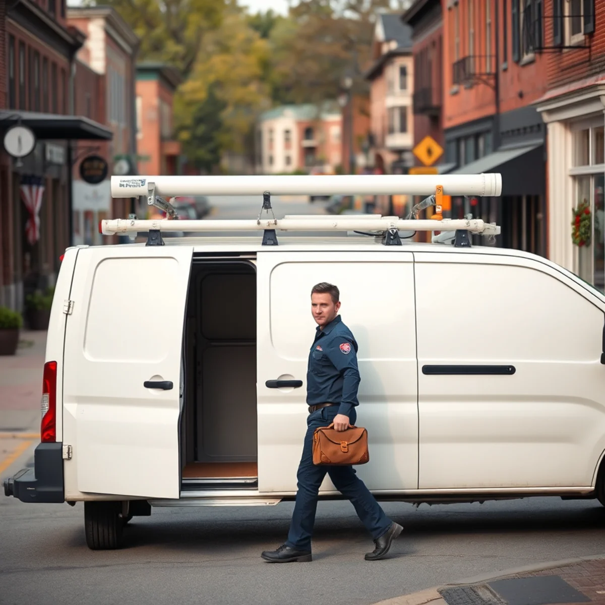 Roto Drains van on a plumbing call in Mohawk, NY